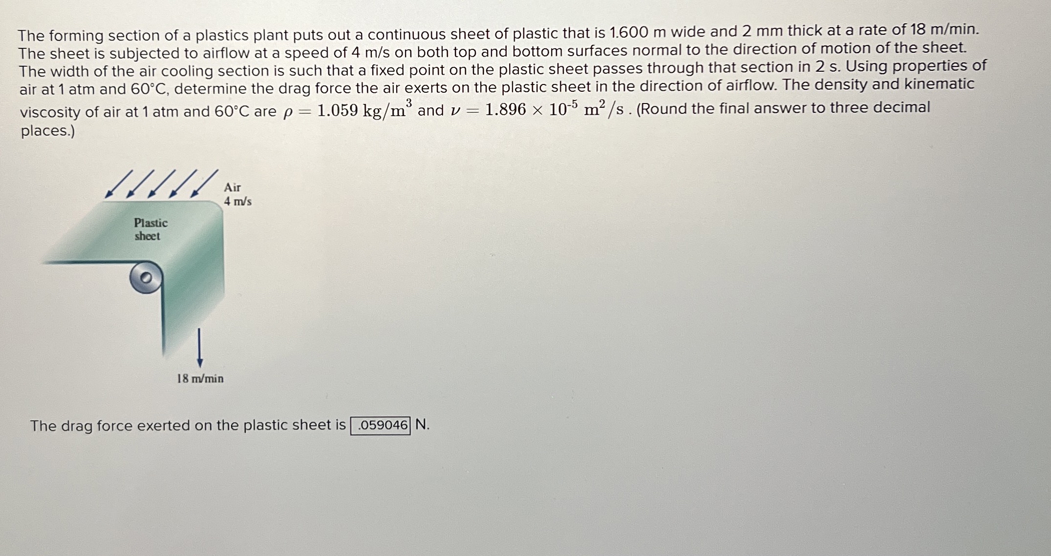The forming section of a plastics plant puts out