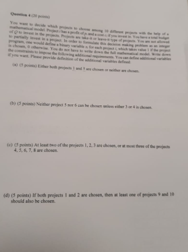 Question 4 ( 2 0 polmis ) of \ ( Q \ ) to inves