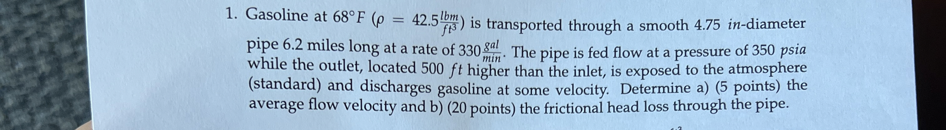 Gasoline at Please answer both parts