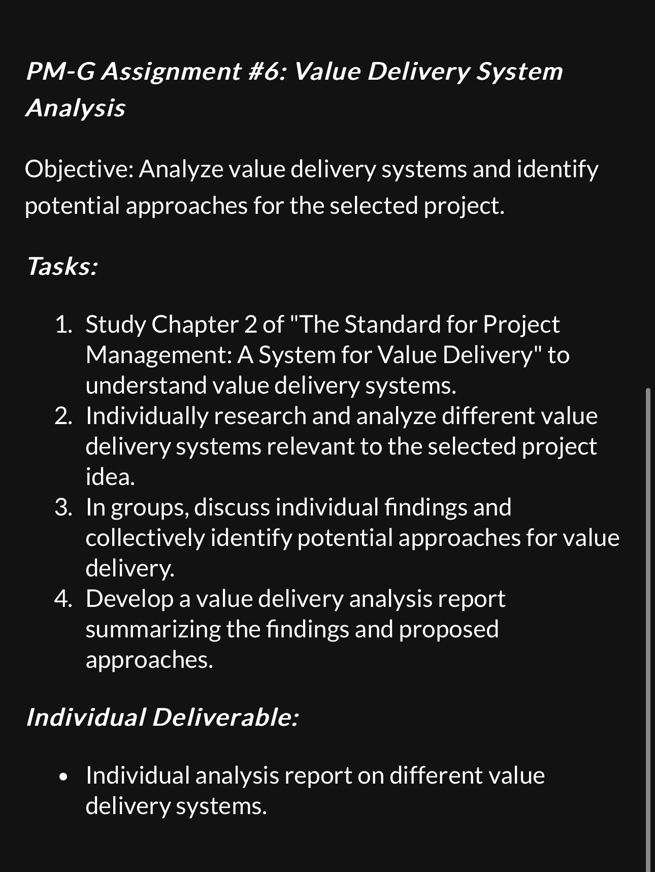 My selected project idea is the proposed