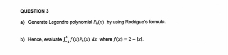 Further Differential Equation a) Generate