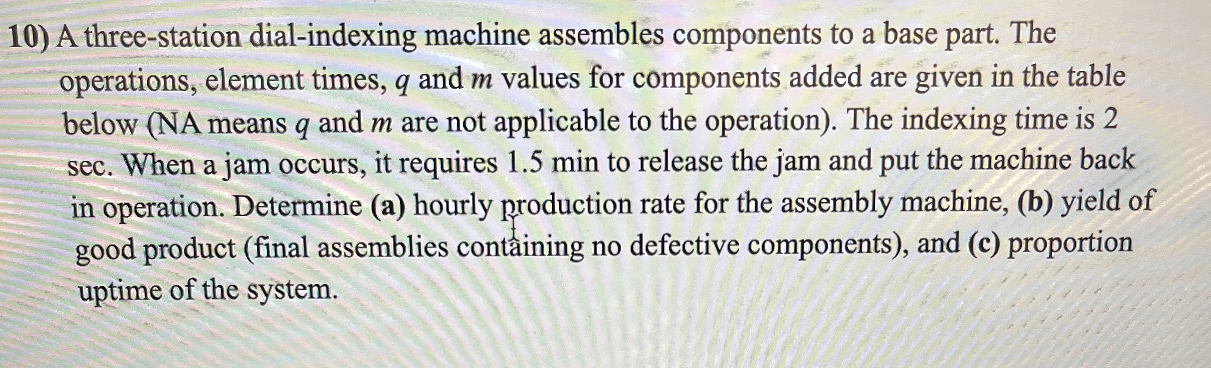 A three - station dial - indexing machine