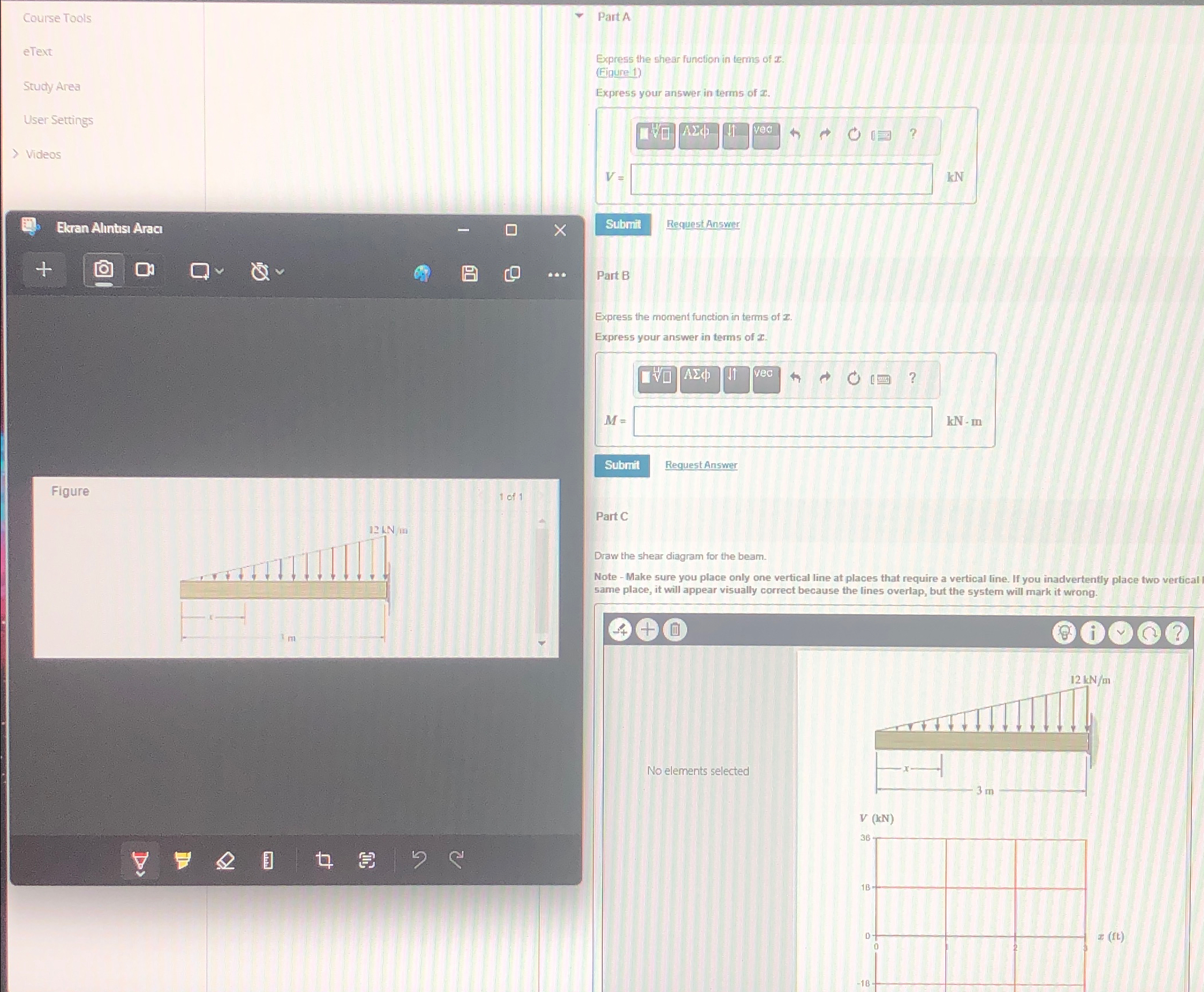 Course Tools eText Study Area User Settings
