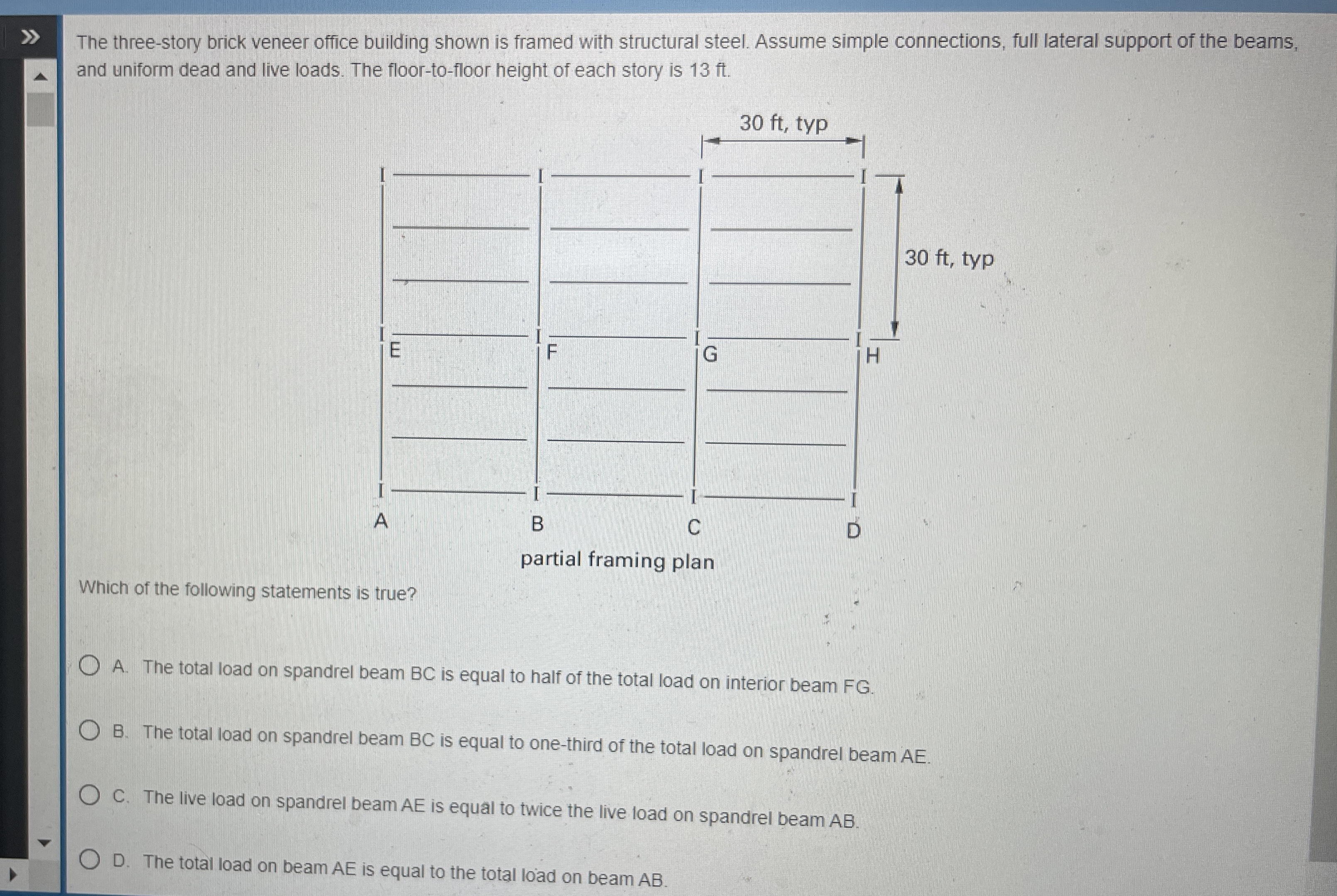 The three - story brick veneer office building