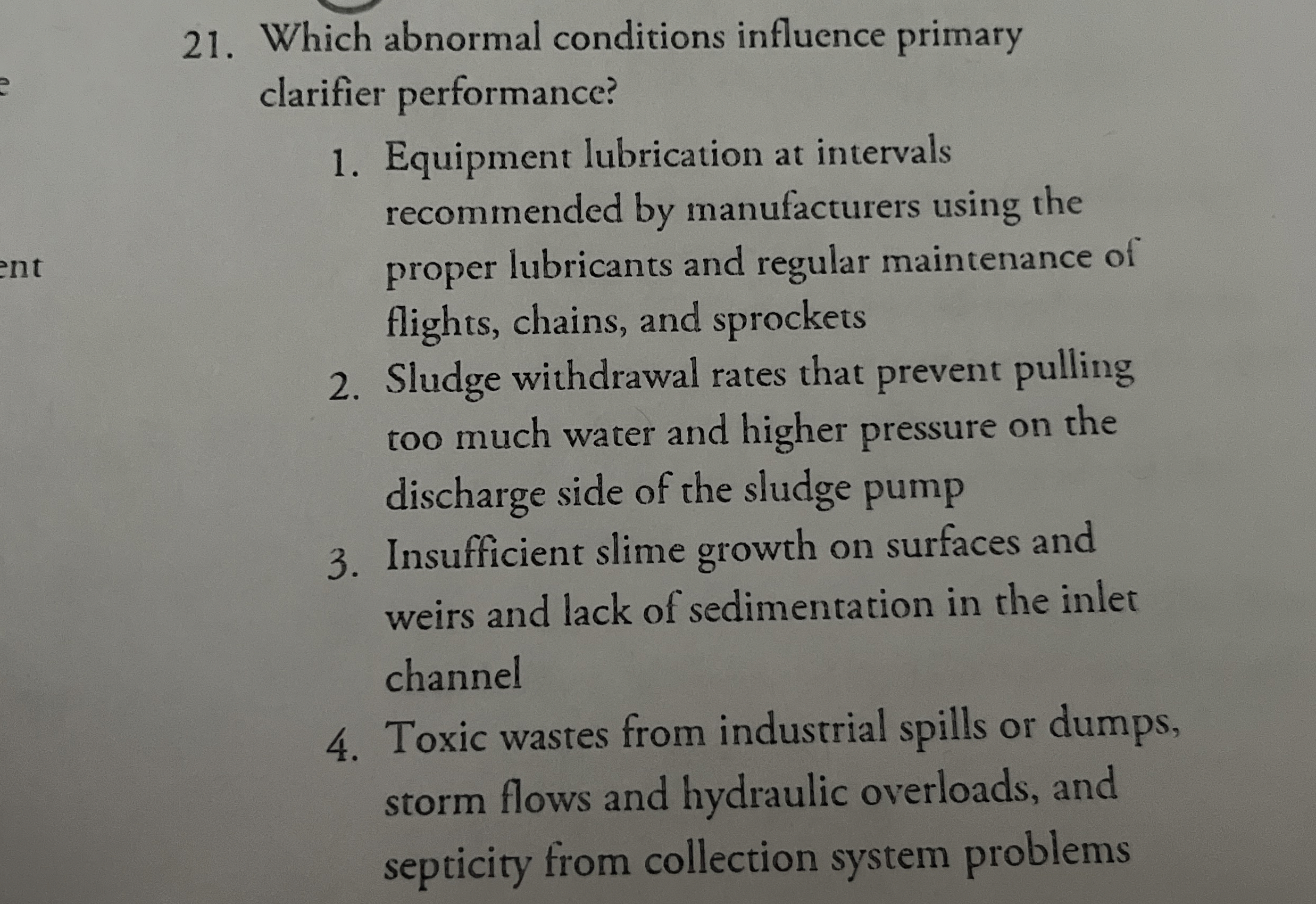 Which abnormal conditions influence primary
