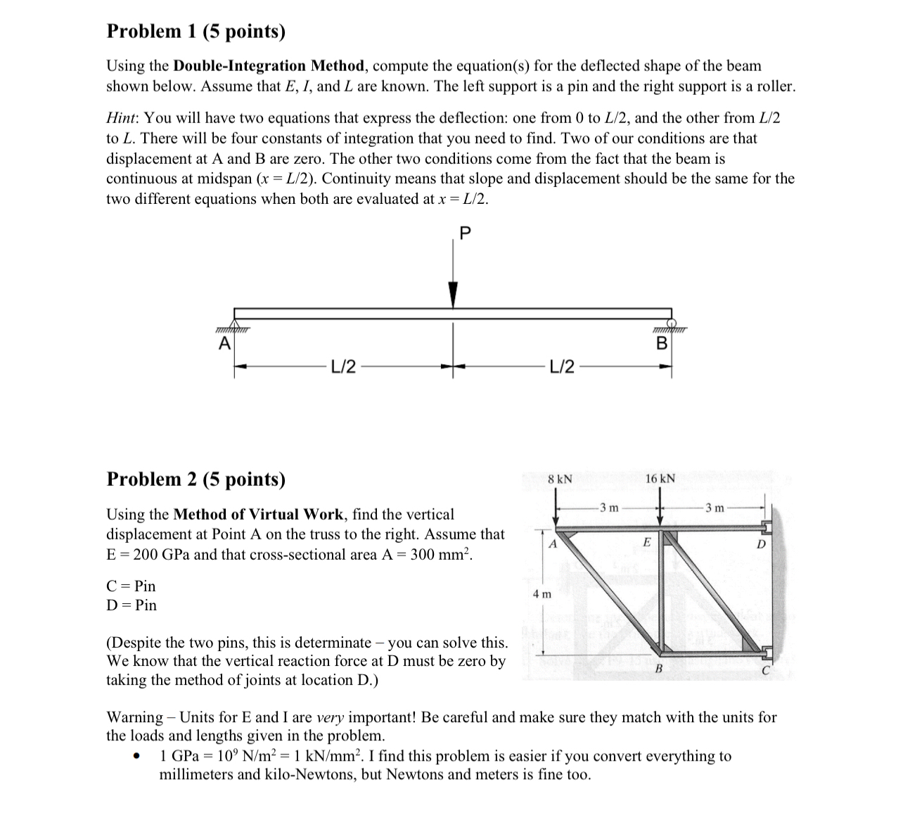 Problem 1 ( 5 points ) Using the Double -