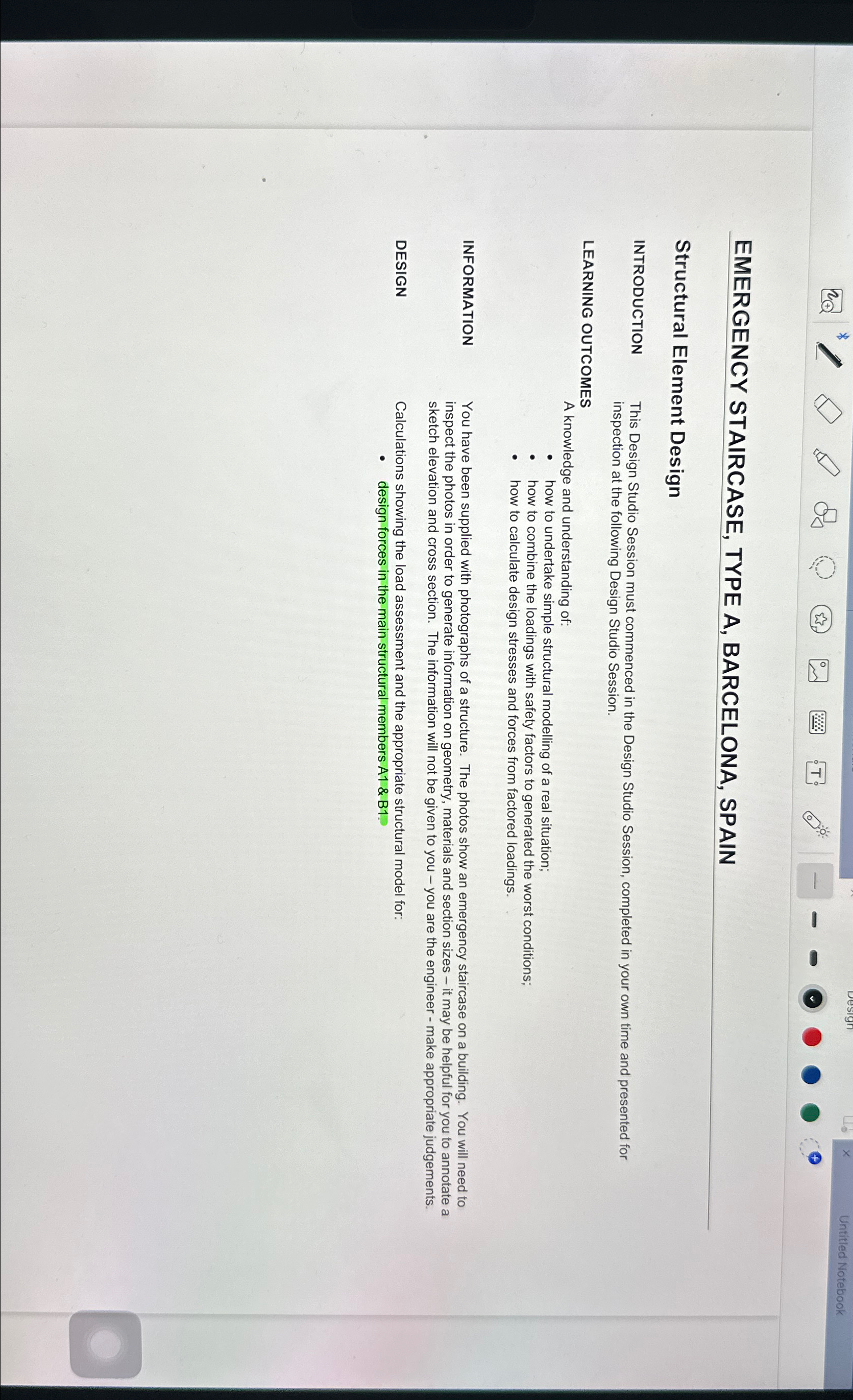 EMERGENCY STAIRCASE, TYPE A , BARCELONA, SPAIN