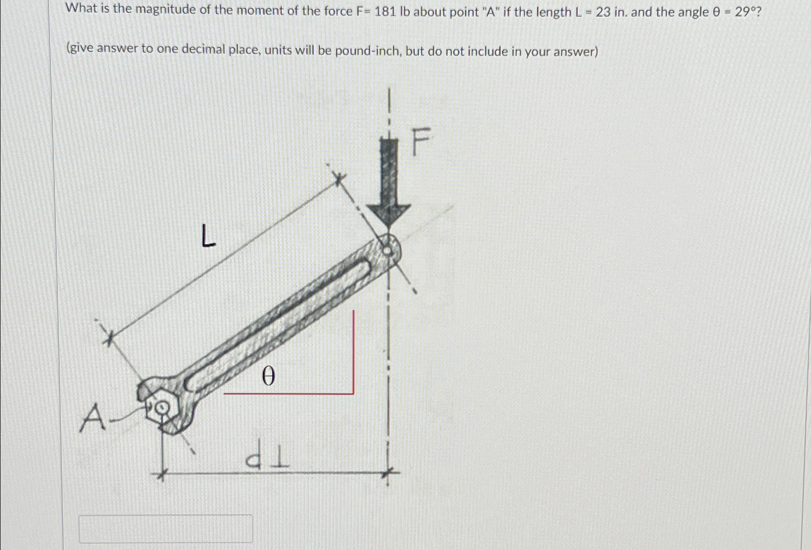 What is the magnitude of the moment of the force