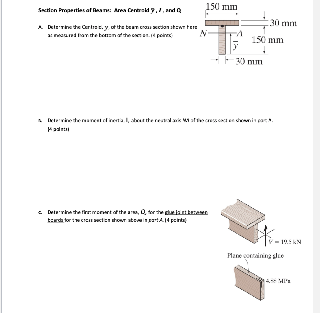 Section Properties of Beams: Area Centroid ? b a