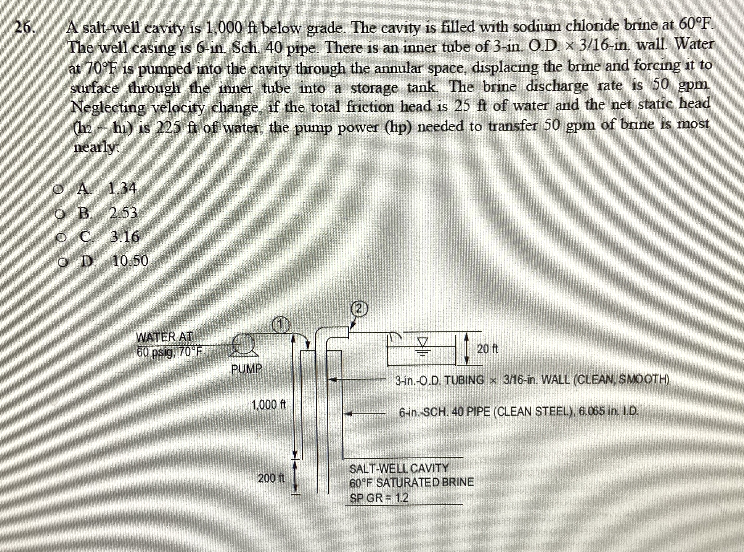 A salt - well cavity is 1 , 0 0 0 f t below