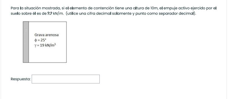 Para la situaci n mostrada, si el elemento de