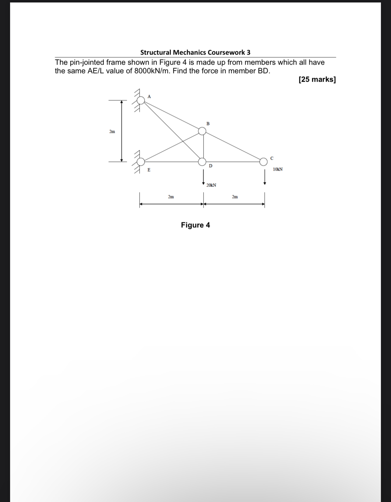 Structural Mechanics Coursework 3 The pin -