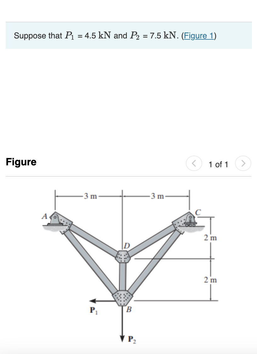 Suppose that P 1 = 4 . 5 kN and P 2 = 7 . 5 kN