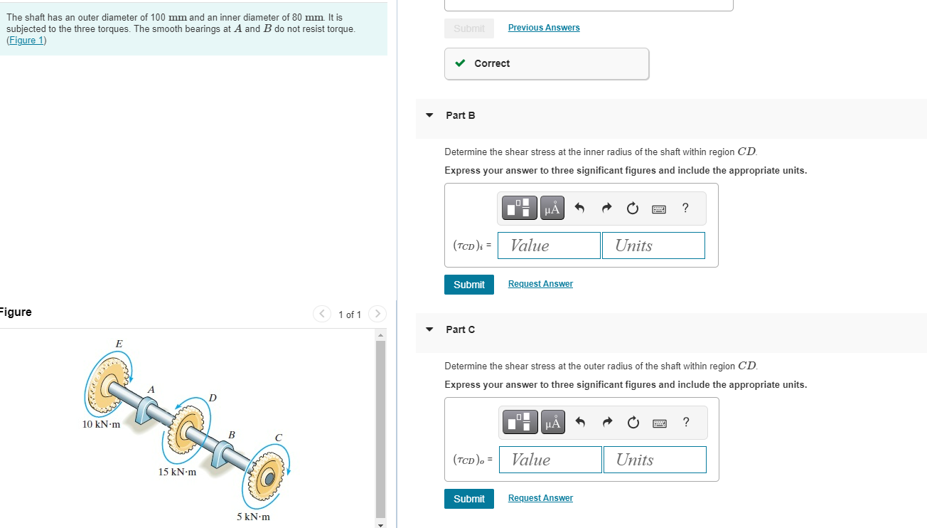 The shaft has an outer diameter of 1 0 0 mm and