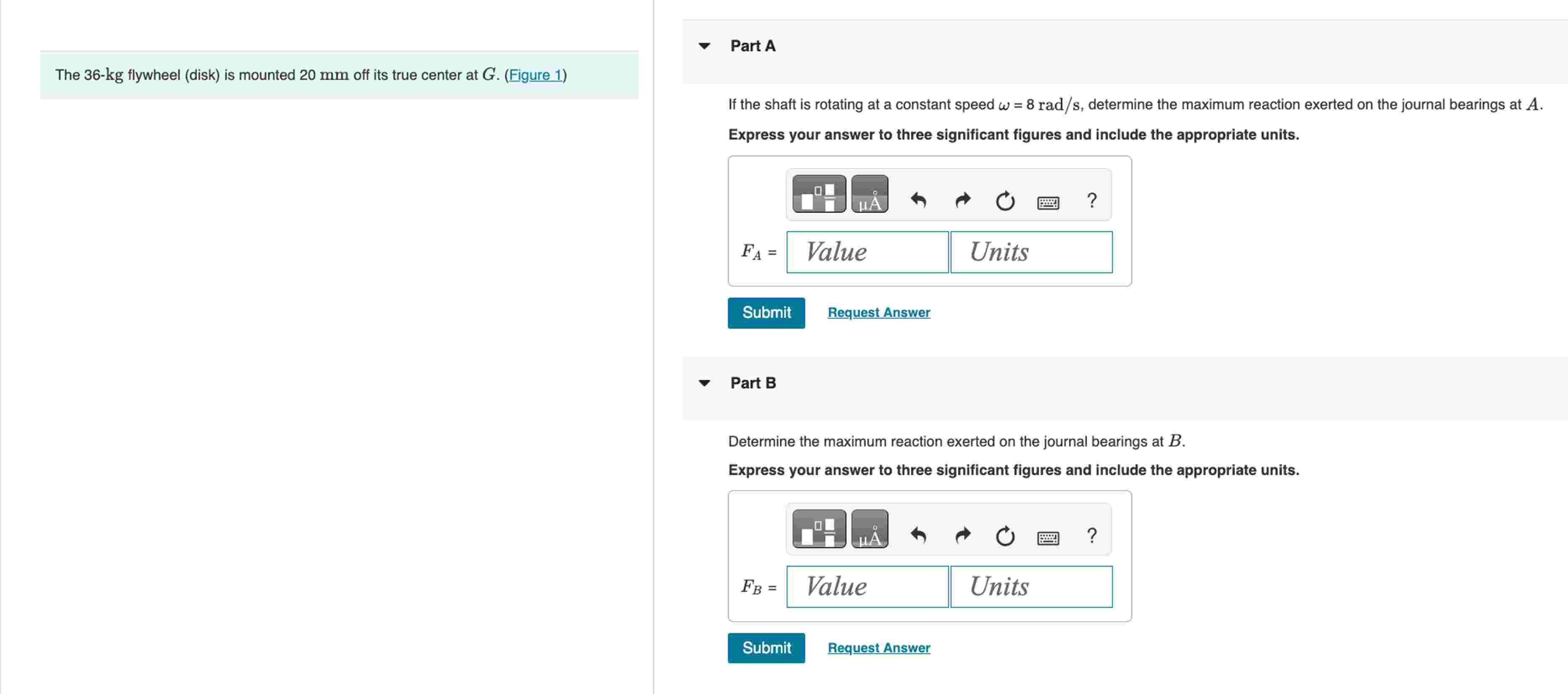 The 3 6 - kg flywheel ( disk ) is mounted 2 0 mm