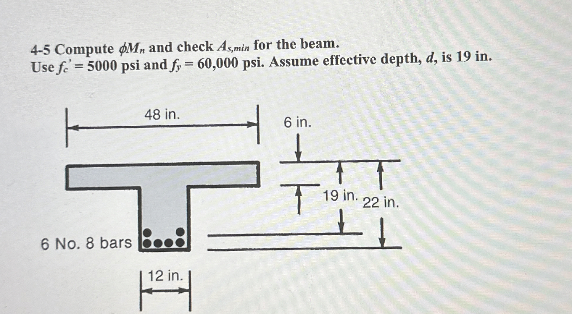 4 - 5 Compute M n and check A s , m i n for the