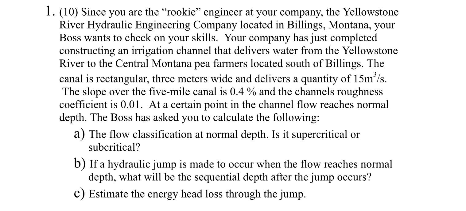 ( 1 0 ) Since you are the "rookie" engineer at