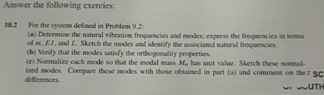 Answer the following exercies: 1 0 . 2 For the