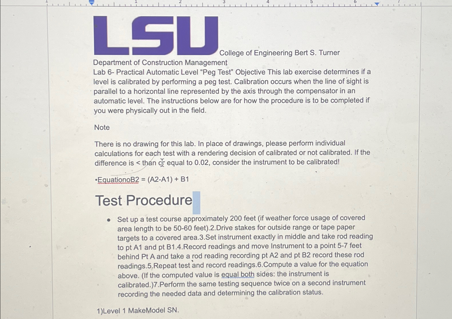 Jllege of Engineering Bert S . Turner Department