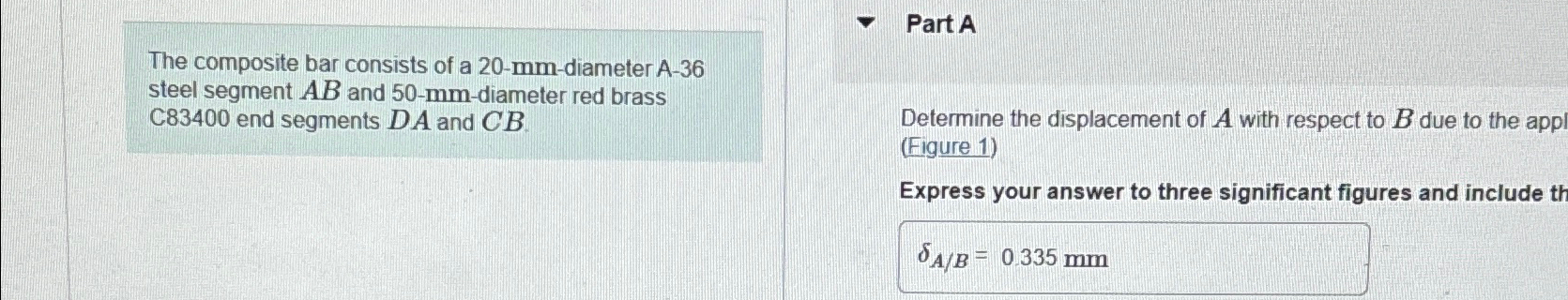 Part A The composite bar consists of a 2 0 - mm -