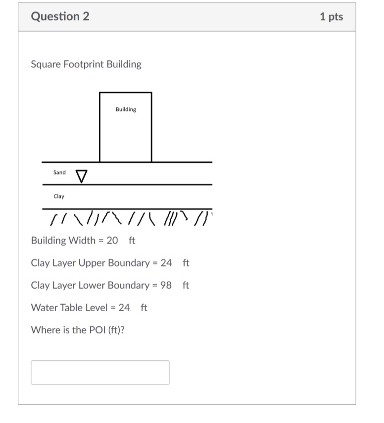 Question 2 1 p t s Square Footprint Building