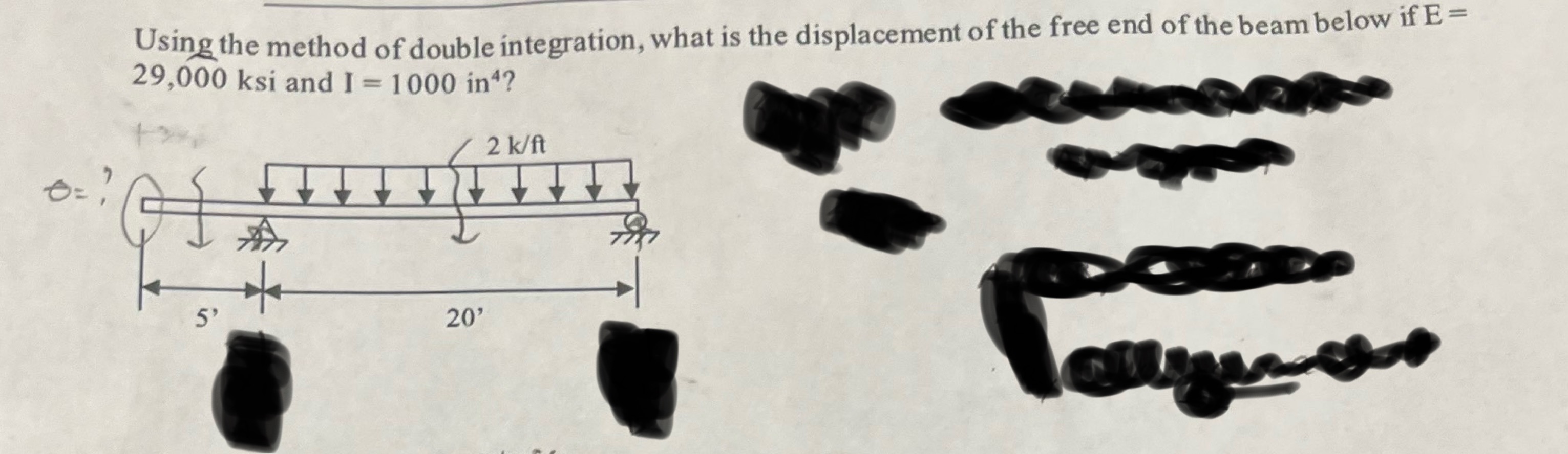 Using the method of double integration, what is