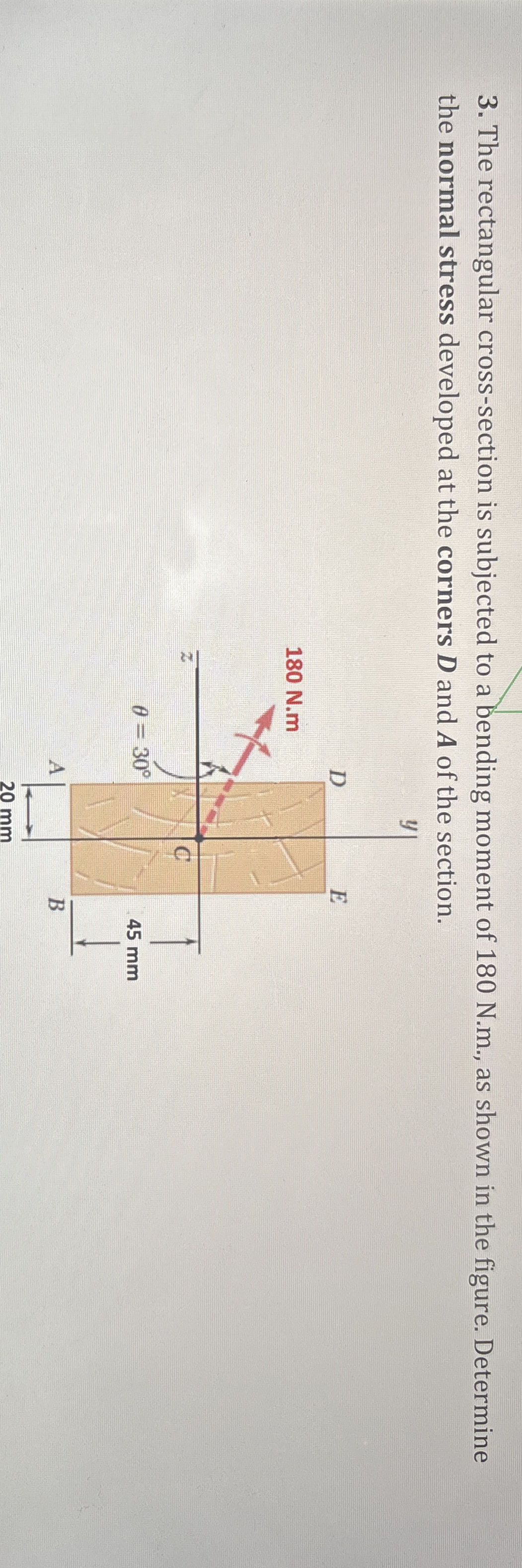 The rectangular cross - section is subjected to a