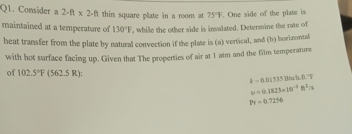 Q 1 . Consider a 2 - f t 2 - f t thin square