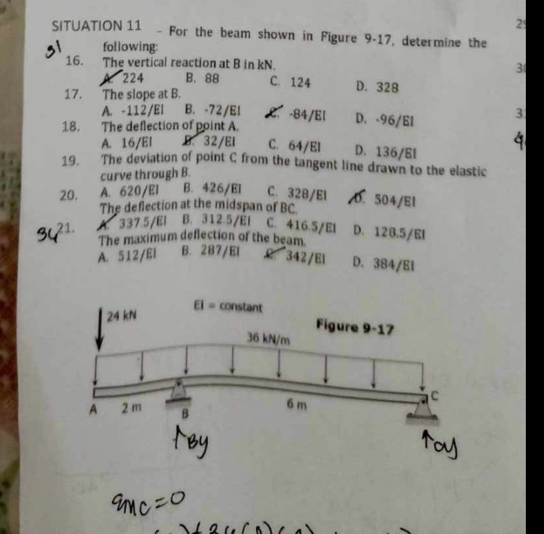 SITUATION 1 1 For the beam shown in Figure 9 - 1