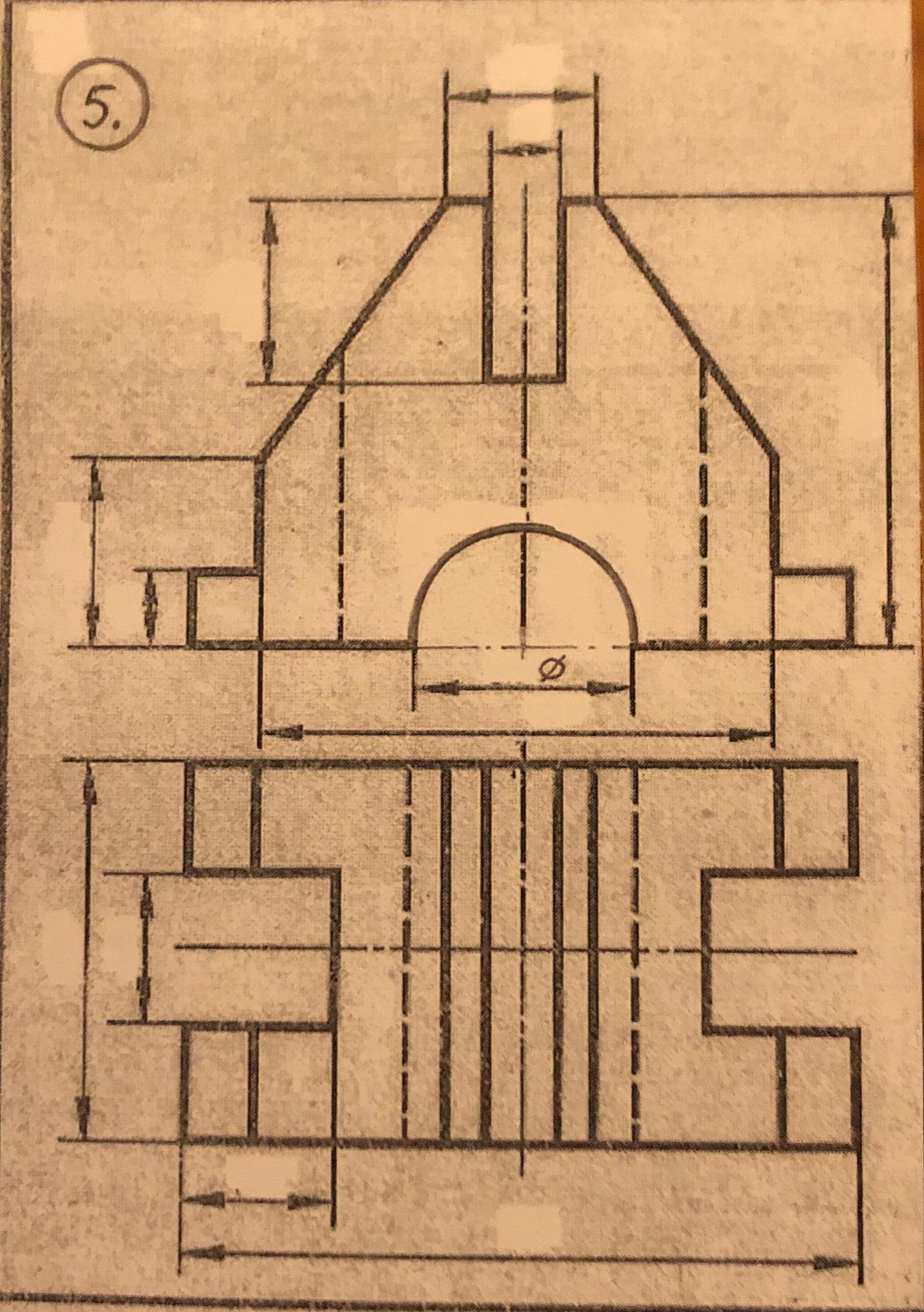 Hlaf sectional view for front side view and