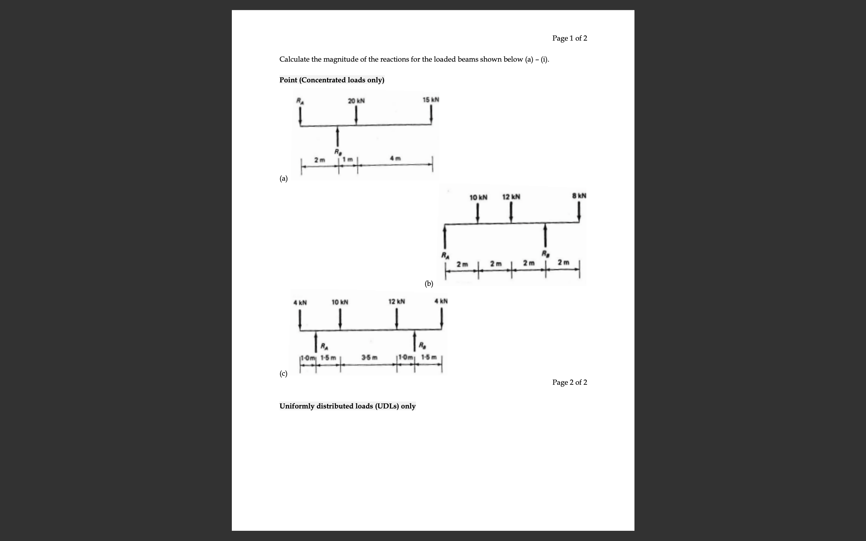 Calculate the magnitude of the vertical support