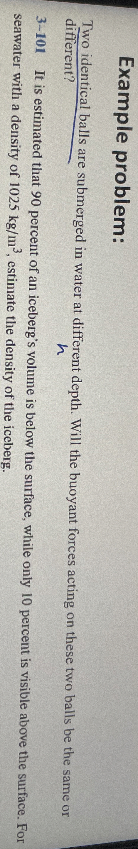 Example problem: Two identical balls are