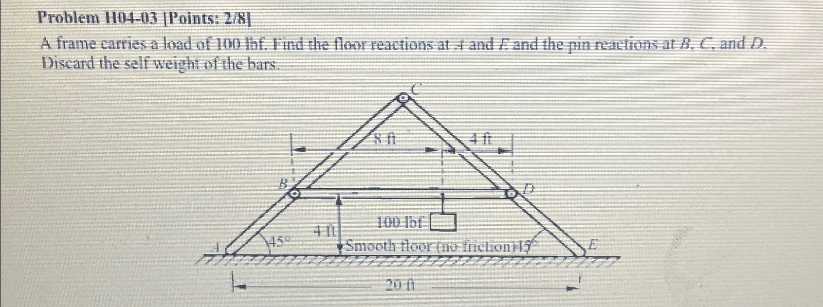 Problem H 0 4 - 0 3 [ Points: 2 / 8 ] A frame