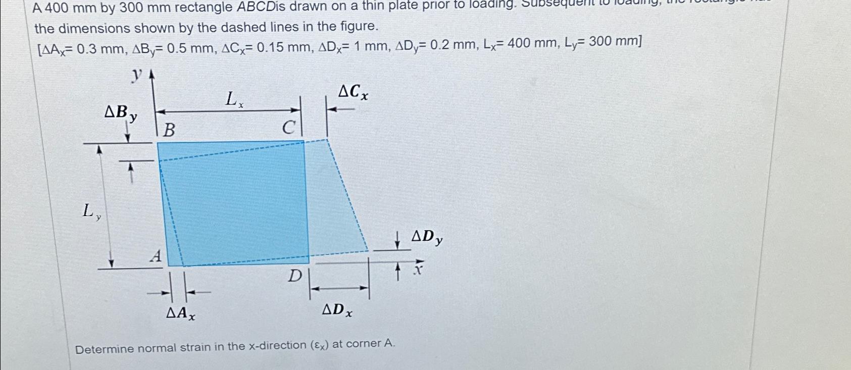 A 4 0 0 m m by 3 0 0 m m rectangle ABC Dis drawn