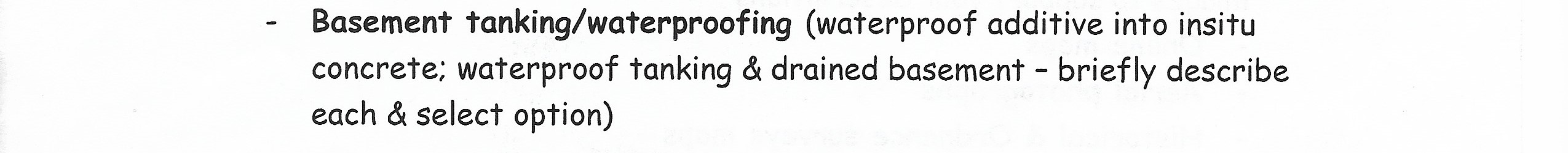 Basement tanking / waterproofing ( waterproof