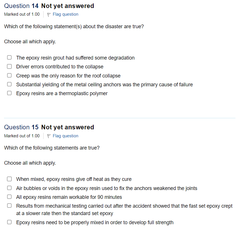 Boston Tunnel collapse The following questions