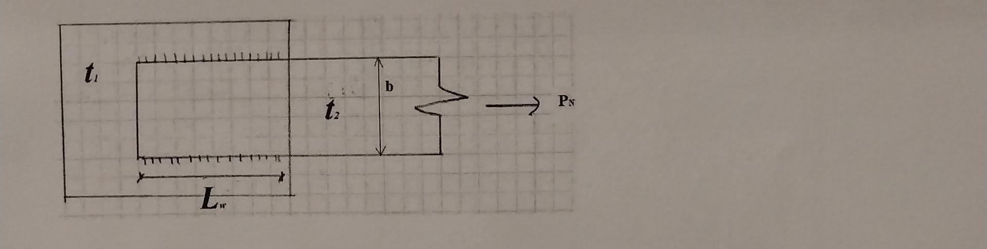 Two plate ( t 1 = 1 0 m m t 2 = 8 m m ) is