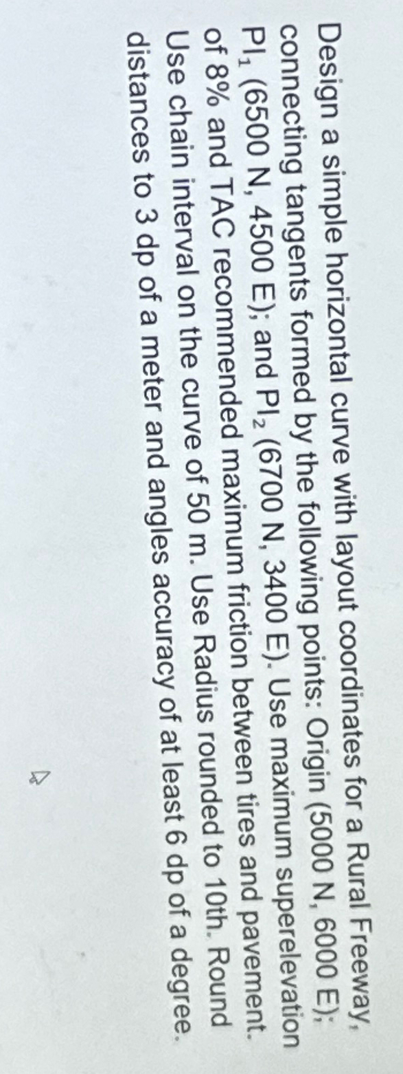 Design a simple horizontal curve with layout