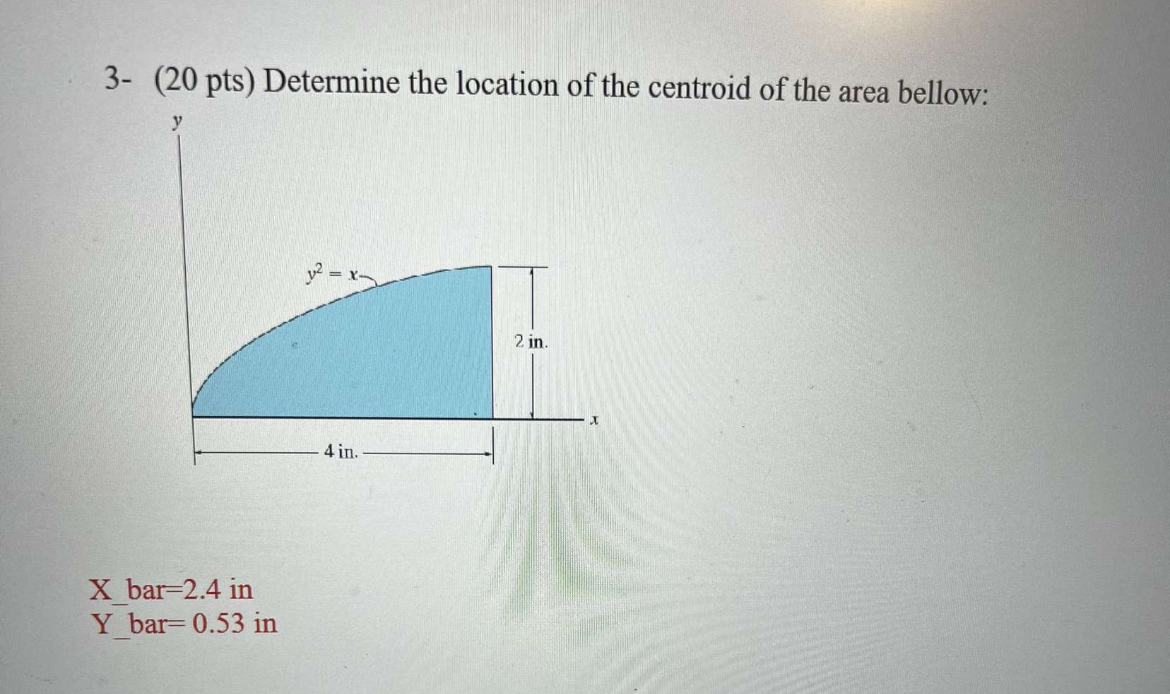 3 - ( 2 0 p t s ) Determine the location of the