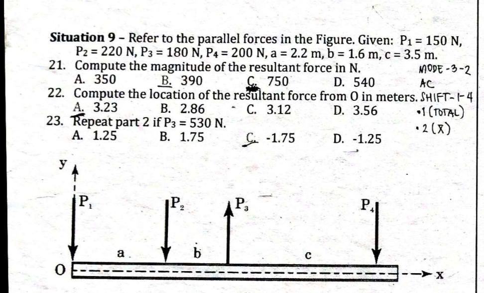 Situation 9 - Refer to the parallel forces in the
