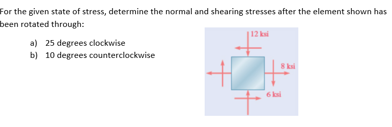 use mohr circle not transformation