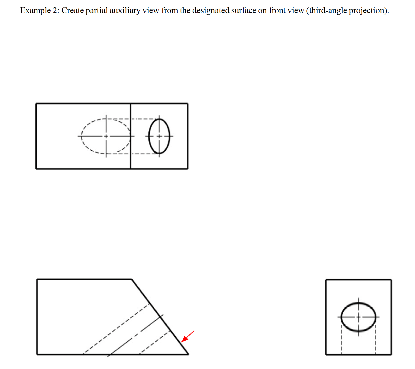 Create partial auxiliary view from the designated