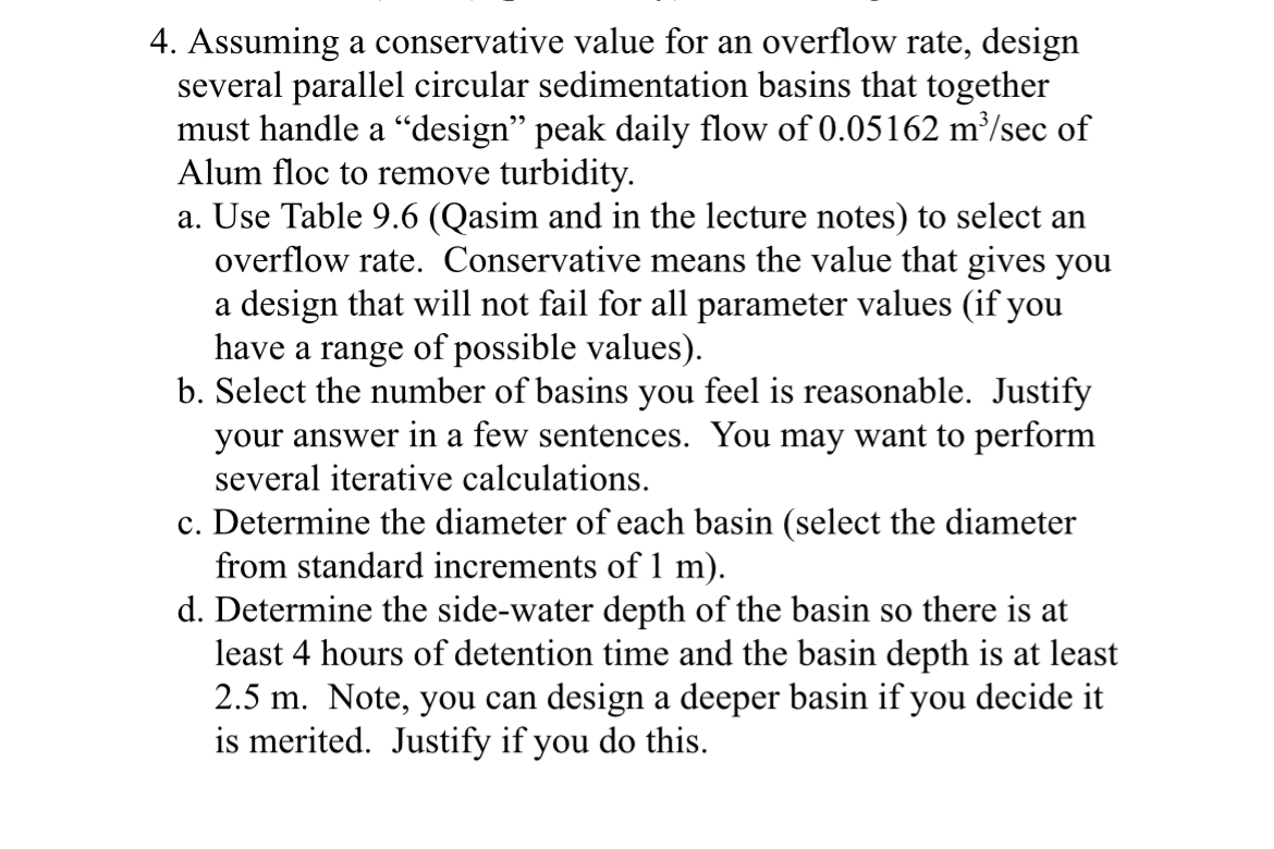 Assuming a conservative value for an overflow