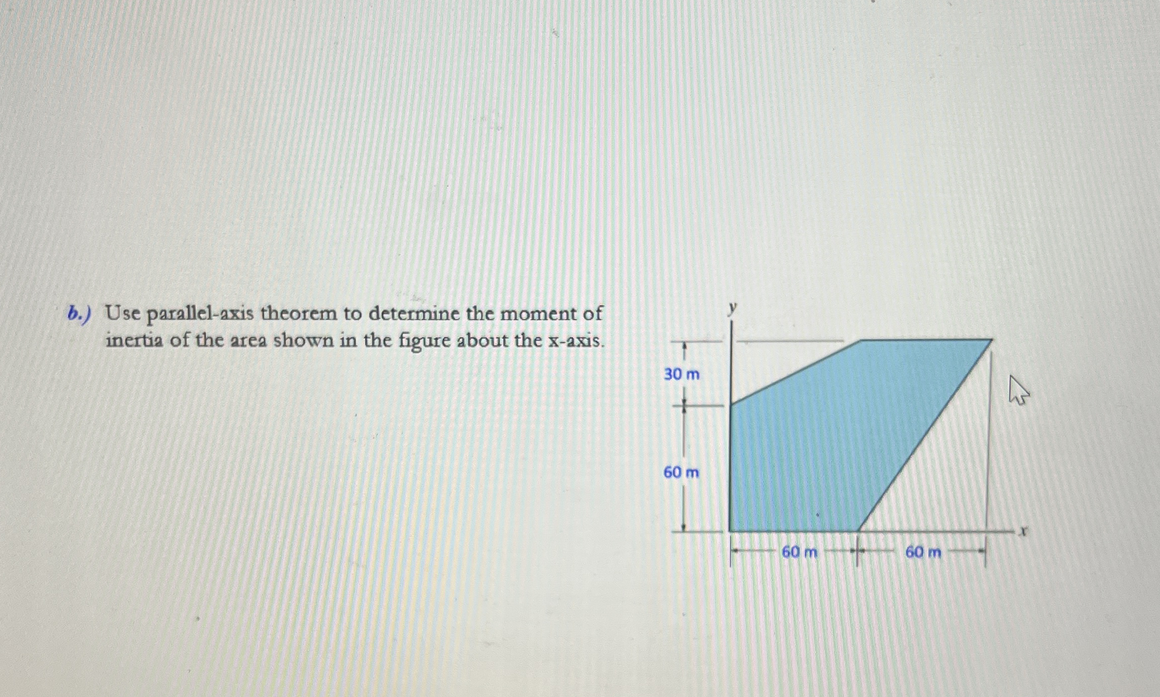 b . ) Use parallel - axis theorem to determine