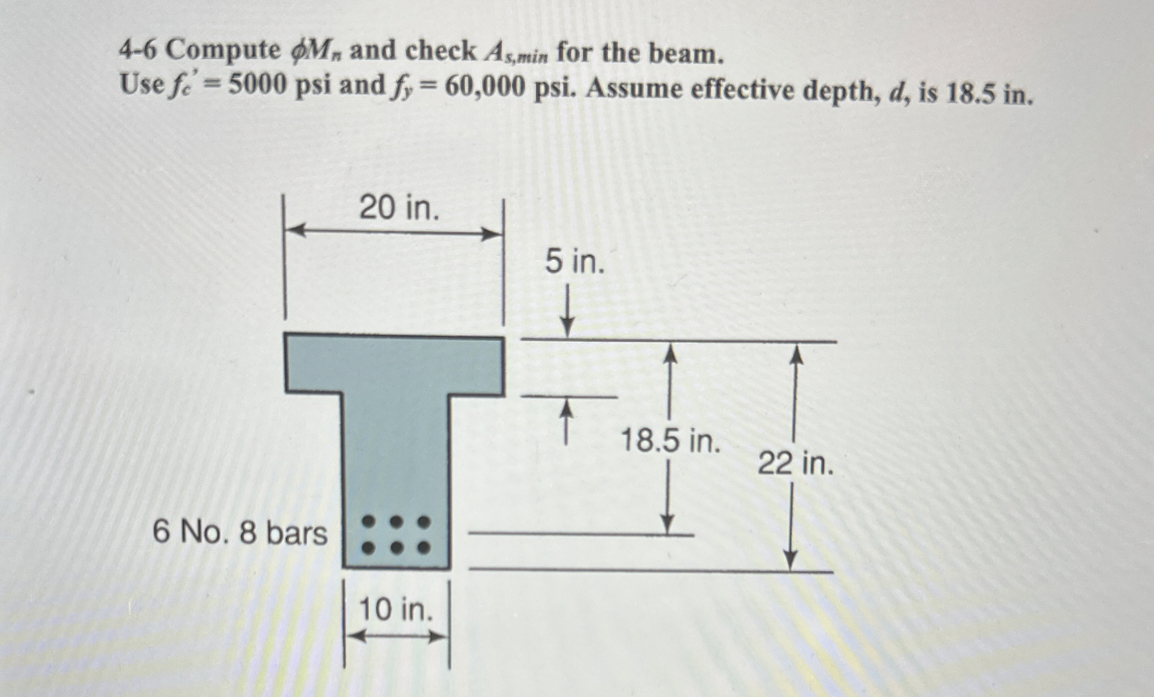 4 - 6 Compute M n and check A s , m i n for the