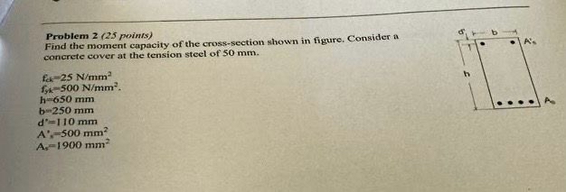 Problem 2 ( 2 5 poin ( s ) Find the moment