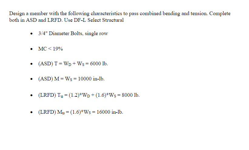 Design a member with the following