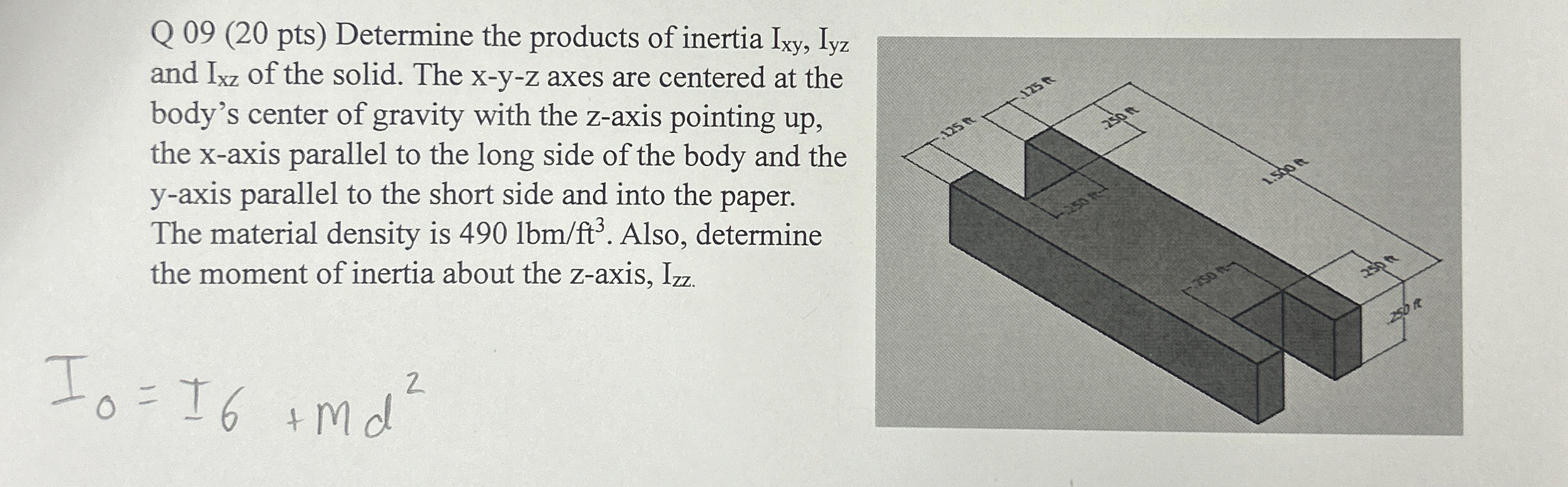 Q 0 9 ( 2 0 pts ) Determine the products of