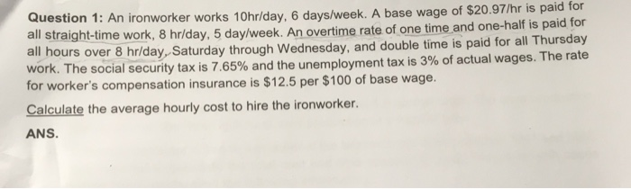 The total wage for 6 0 hours should be = ( 4 0 x
