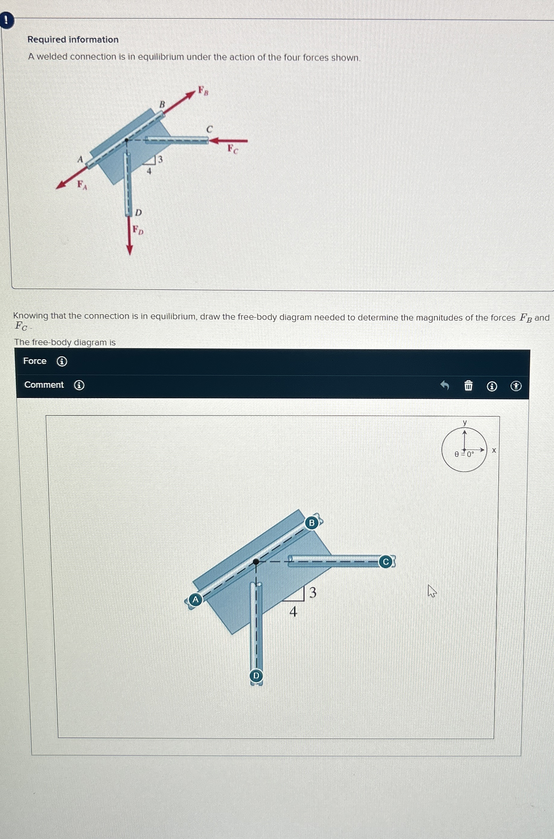 Required information A welded connection is in